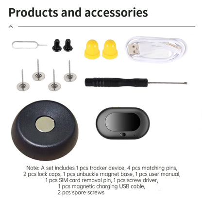 V41 Smart GPS Tracker IP67 Waterproof Pet Anti-loss Positioner, Version:4G  Version-A for Europe Asia Africa Australia(Black) - Pet Tracker by PMC Jewellery | Online Shopping South Africa | PMC Jewellery | Buy Now Pay Later Mobicred