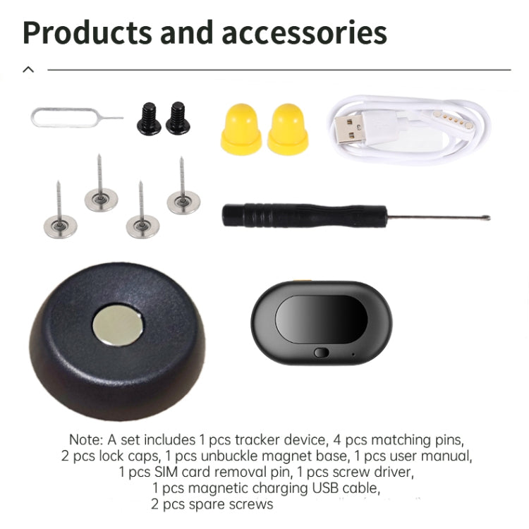 V41 Smart GPS Tracker IP67 Waterproof Pet Anti-loss Positioner, Version:4G Version-B for North & South America(Black) - Pet Tracker by PMC TechLife | Online Shopping South Africa | PMC TechLife