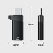 ADS-615 PD 60W USB-C/Type-C Male to 8 Pin Female Adapter(Gun Grey)