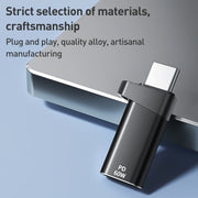 ADS-615 PD 60W USB-C/Type-C Male to 8 Pin Female Adapter(Gun Grey)