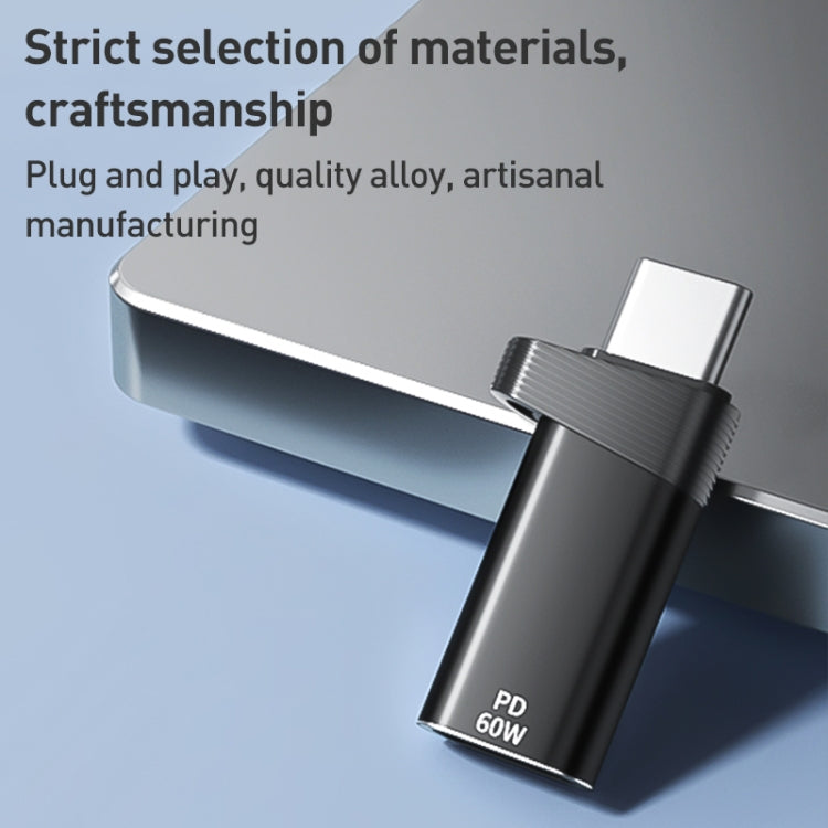 ADS-615 PD 60W USB-C/Type-C Male to 8 Pin Female Adapter(Silver)