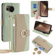 For Sharp Aquos Sense7 Plus Crossbody Litchi Texture Leather Phone Case(Green) - More Brand by PMC TechLife | Online Shopping South Africa | PMC TechLife | Buy Now Pay Later Mobicred