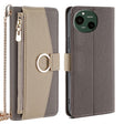 For Sharp Aquos R9 Crossbody Litchi Texture Leather Phone Case(Grey) - More Brand by PMC TechLife | Online Shopping South Africa | PMC TechLife | Buy Now Pay Later Mobicred