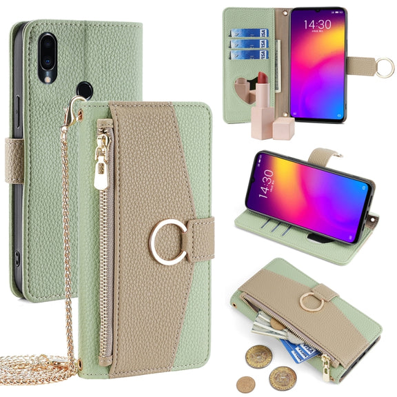 For Meizu Note 9 Crossbody Litchi Texture Leather Phone Case(Green)