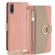 For Rakuten Hand 5G Crossbody Litchi Texture Leather Phone Case(Pink)