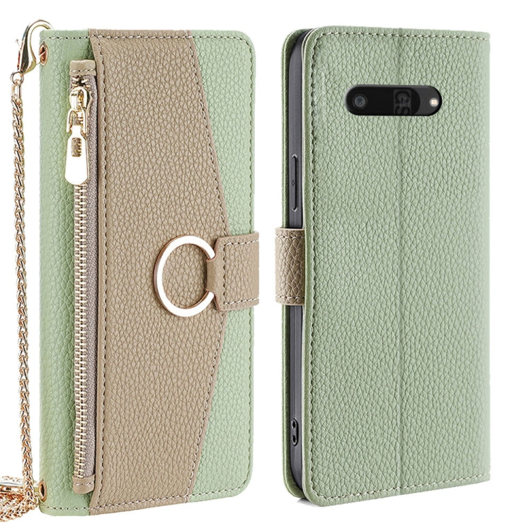 For Kyocera Digno SX4 5G Crossbody Litchi Texture Leather Phone Case(Green) - More Brand by PMC TechLife | Online Shopping South Africa | PMC TechLife | Buy Now Pay Later Mobicred