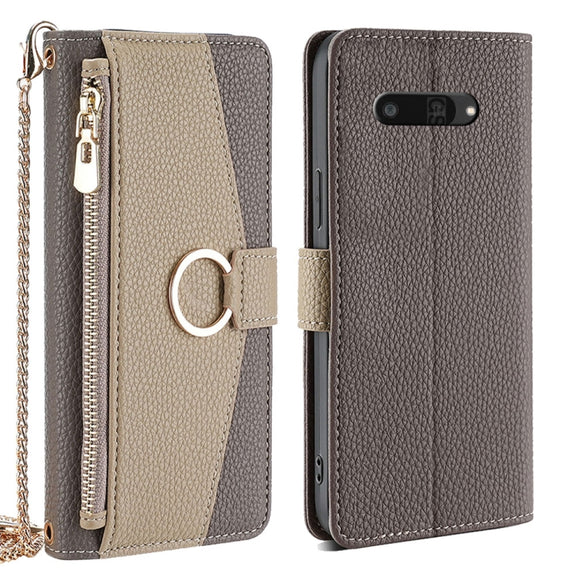 For Kyocera Digno SX4 5G Crossbody Litchi Texture Leather Phone Case(Grey)