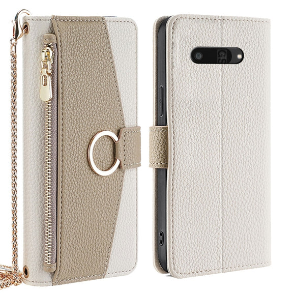 For Kyocera Digno SX4 5G Crossbody Litchi Texture Leather Phone Case(White)