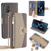 For Asus Zenfone 8 ZS590KS Crossbody Litchi Texture Leather Phone Case(Grey)