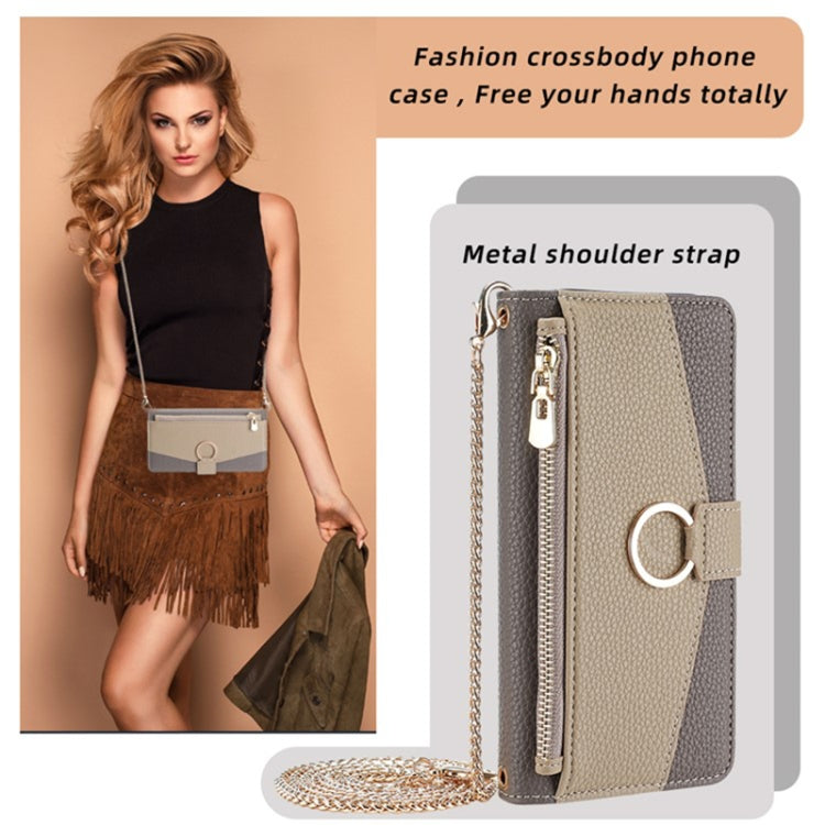 For Fujitsu Arrows We2 Plus Crossbody Litchi Texture Leather Phone Case(Grey)