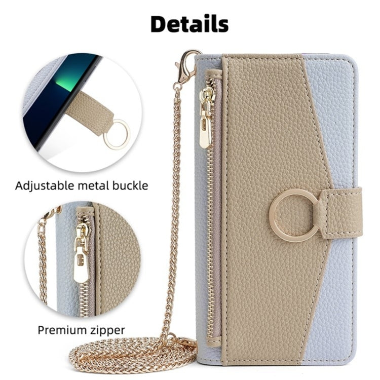 For LG Velvet Crossbody Litchi Texture Leather Phone Case(Blue) - LG by PMC Jewellery | Online Shopping South Africa | PMC Jewellery | Buy Now Pay Later Mobicred