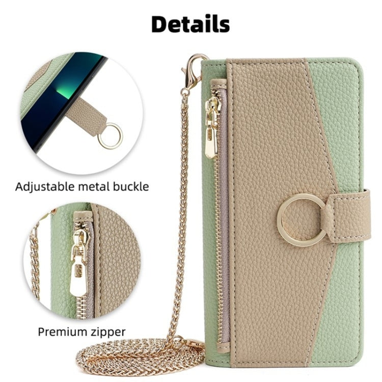 For LG Velvet Crossbody Litchi Texture Leather Phone Case(Green) - LG by PMC Jewellery | Online Shopping South Africa | PMC Jewellery | Buy Now Pay Later Mobicred