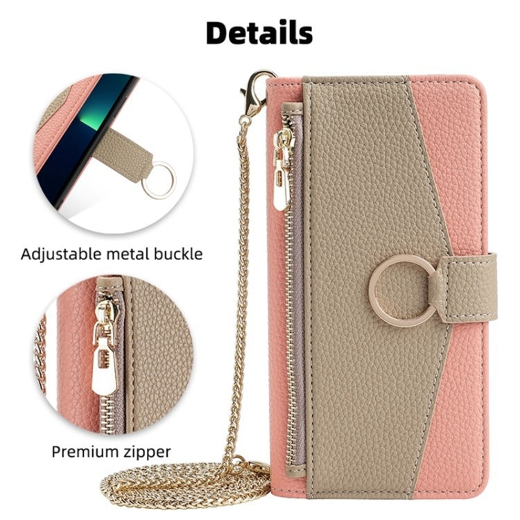 For LG Velvet Crossbody Litchi Texture Leather Phone Case(Pink) - LG by PMC Jewellery | Online Shopping South Africa | PMC Jewellery | Buy Now Pay Later Mobicred