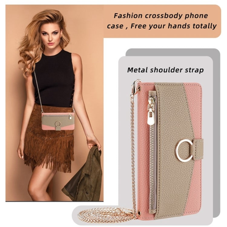 For LG Velvet Crossbody Litchi Texture Leather Phone Case(Pink) - LG by PMC Jewellery | Online Shopping South Africa | PMC Jewellery | Buy Now Pay Later Mobicred