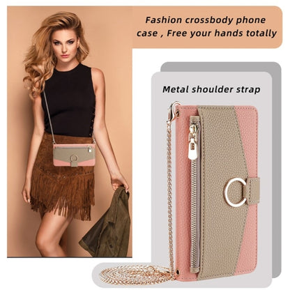 For LG Velvet Crossbody Litchi Texture Leather Phone Case(Pink) - LG by PMC Jewellery | Online Shopping South Africa | PMC Jewellery | Buy Now Pay Later Mobicred