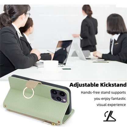 For LG K52 Crossbody Litchi Texture Leather Phone Case(Green) - LG by PMC Jewellery | Online Shopping South Africa | PMC Jewellery | Buy Now Pay Later Mobicred