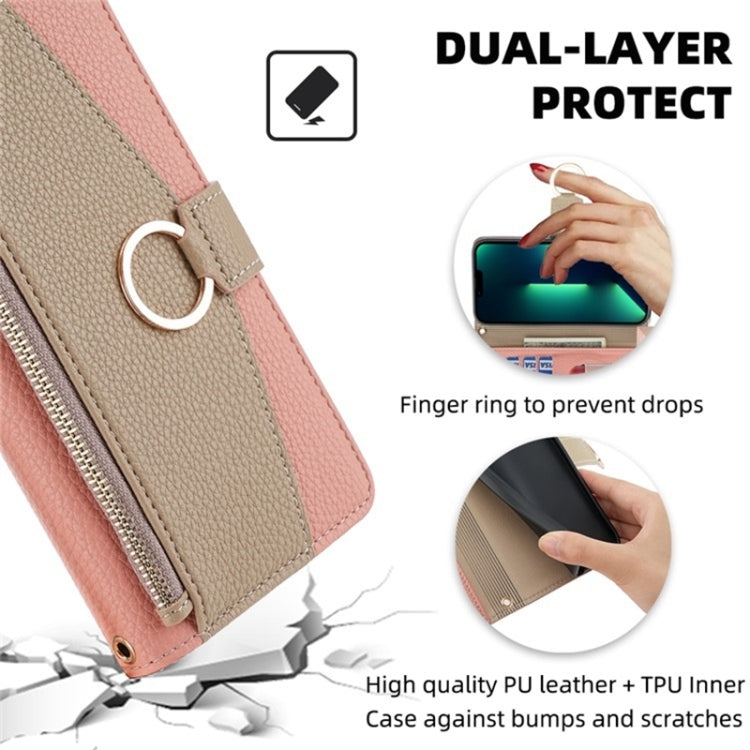 For LG K52 Crossbody Litchi Texture Leather Phone Case(Pink) - LG by PMC Jewellery | Online Shopping South Africa | PMC Jewellery | Buy Now Pay Later Mobicred
