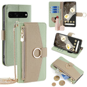 For Google Pixel 7 Pro Crossbody Litchi Texture Leather Phone Case(Green)