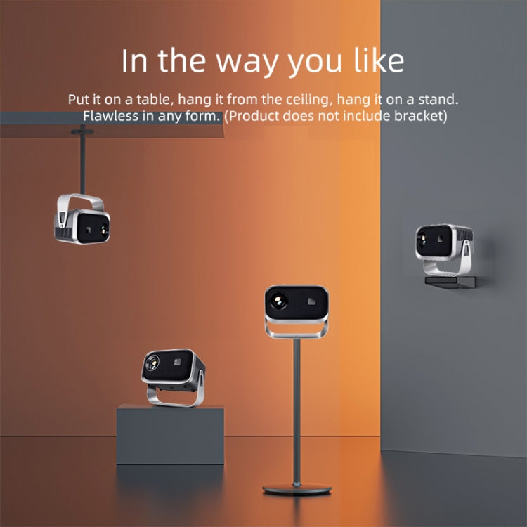 A003 150 Lumens 1280x720P 360 Degree Rotating LED Mini Android Projector, Specification:US Plug