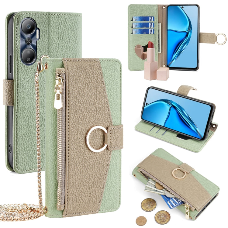 For Infinix Hot 20 4G Crossbody Litchi Texture Leather Phone Case(Green) - free shipping - PMC TechLife - Order now!