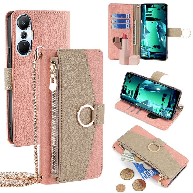 For Infinix Hot 20S Crossbody Litchi Texture Leather Phone Case(Pink) - Infinix Cases by PMC TechLife | Online Shopping South Africa | PMC TechLife | Buy Now Pay Later Mobicred
