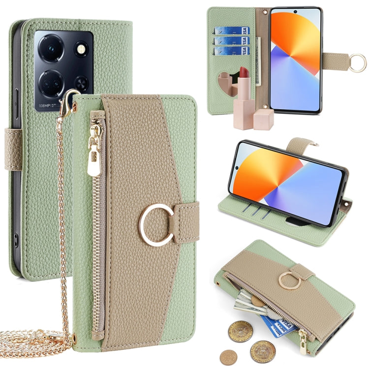 For Infinix Note 30 4G Crossbody Litchi Texture Leather Phone Case(Green) - Infinix Cases by PMC TechLife | Online Shopping South Africa | PMC TechLife | Buy Now Pay Later Mobicred