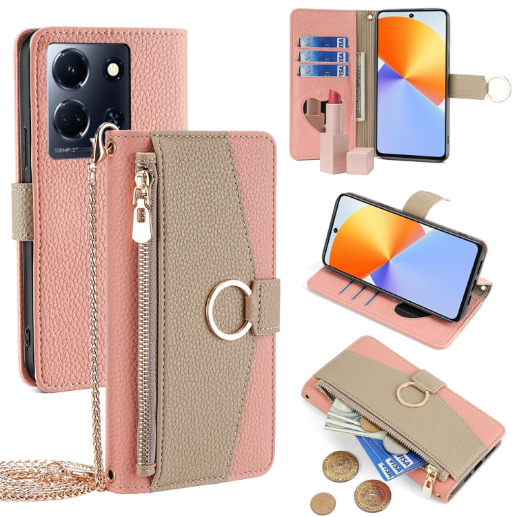 For Infinix Note 30 4G Crossbody Litchi Texture Leather Phone Case(Pink) - Infinix Cases by PMC TechLife | Online Shopping South Africa | PMC TechLife | Buy Now Pay Later Mobicred