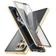 For Samsung Galaxy S25 Ultra 5G HD Full Cover Magnetic Metal Tempered Glass Phone Case(Gold) - Galaxy S25 Ultra 5G Cases by PMC TechLife | Online Shopping South Africa | PMC TechLife | Buy Now Pay Later Mobicred