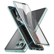 For Samsung Galaxy S25 Ultra 5G HD Full Cover Magnetic Metal Tempered Glass Phone Case(Green)