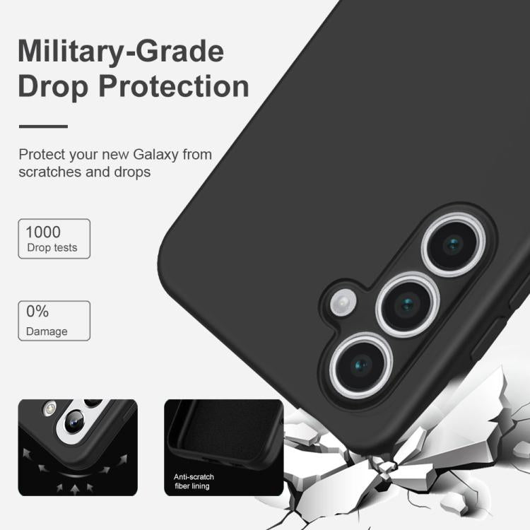 For Samsung Galaxy S25+ 5G MagSafe Magnetic Liquid Silicone Phone Case(Black)