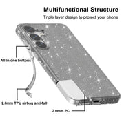 For Samsung Galaxy S25 5G Shockproof Terminator Glitter Powder Phone Case(Black)