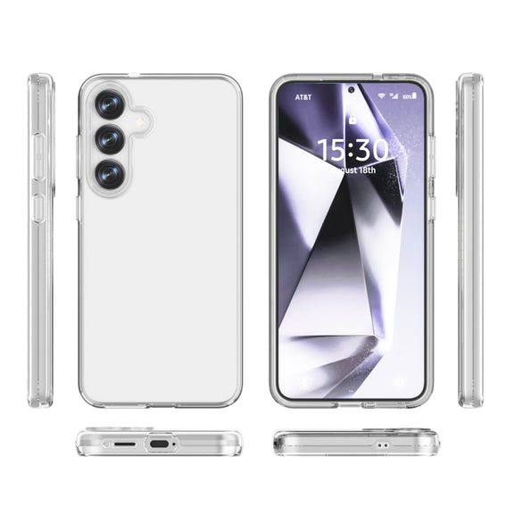 For Samsung Galaxy S25 5G Shockproof Terminator Glitter Powder Phone Case(Transparent)