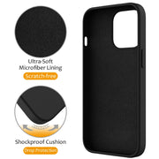 For iPhone 12 Pro Max MagSafe Magnetic Liquid Silicone Phone Case with Ring Holder(Black)