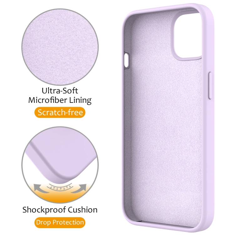 For iPhone 13 MagSafe Magnetic Liquid Silicone Phone Case with Ring Holder(Lilac Purple) - iPhone 13 Cases by PMC TechLife | Online Shopping South Africa | PMC TechLife