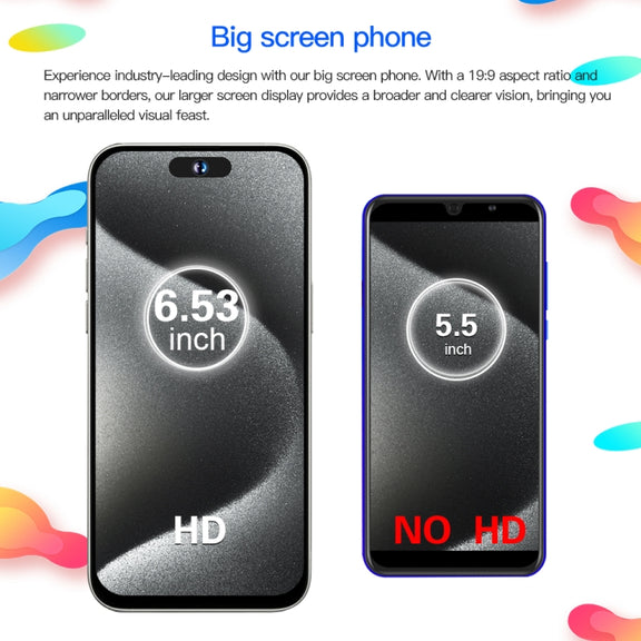 i15ProMax / U18, 3GB+32GB, 6.53 inch Face Identification Android 8.1 MTK6737 Quad Core, Network: 4G, OTG, Dual SIM(Blue)