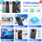 i15ProMax / U18, 3GB+32GB, 6.53 inch Face Identification Android 8.1 MTK6737 Quad Core, Network: 4G, OTG, Dual SIM(White)