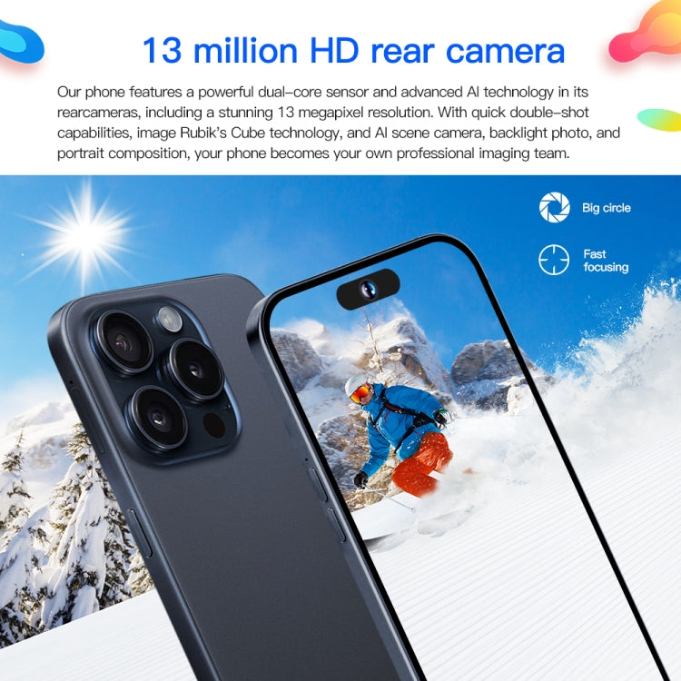 i15ProMax / U18, 3GB+32GB, 6.53 inch Face Identification Android 8.1 MTK6737 Quad Core, Network: 4G, OTG, Dual SIM(Blue)