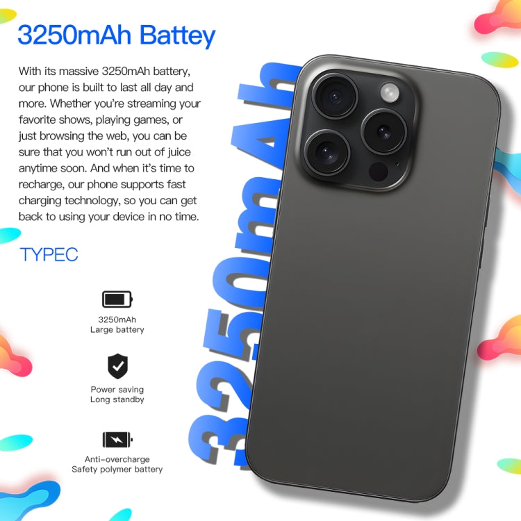 i15ProMax / U18, 3GB+32GB, 6.53 inch Face Identification Android 8.1 MTK6737 Quad Core, Network: 4G, OTG, Dual SIM(Black) -  by PMC TechLife | Online Shopping South Africa | PMC TechLife