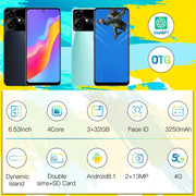 M6Pro / U30, 3GB+32GB, 6.53 inch Screen, Face Identification, Android 8.1 MTK6737 Quad Core, Network: 4G, OTG, Dual SIM(Green)