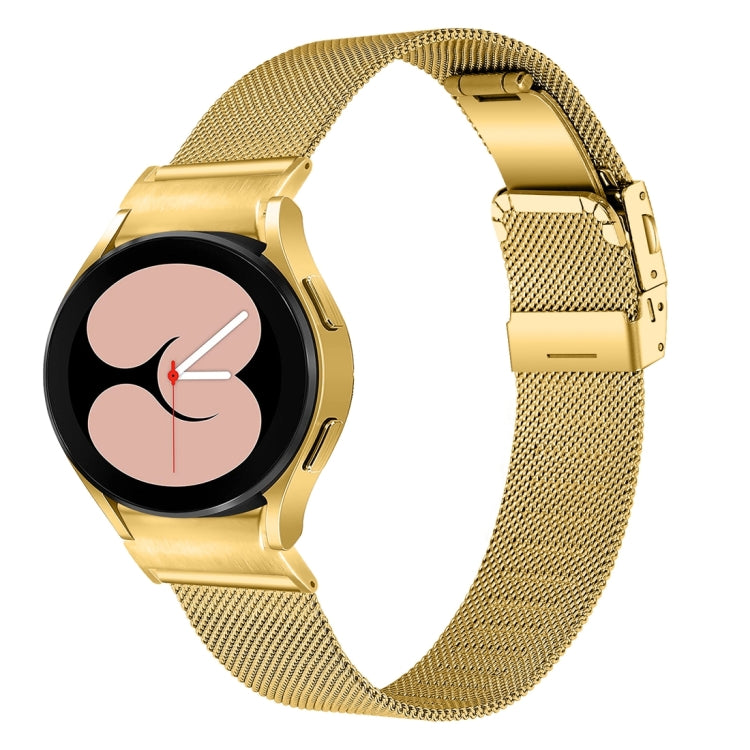 For Samsung Galaxy Watch 6 Quick Release Button Turtle Buckle Milan Watch Band(Gold) - free shipping - PMC TechLife - Order now!