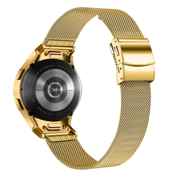 For Samsung Galaxy Watch 6 Quick Release Button Turtle Buckle Milan Watch Band(Gold) - free shipping - PMC TechLife - Order now!