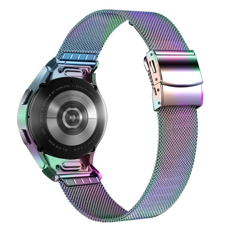 For Samsung Galaxy Watch 6 Quick Release Button Turtle Buckle Milan Watch Band(Colorful) - Watch Bands by PMC TechLife | Online Shopping South Africa | PMC TechLife
