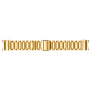 For Samsung Galaxy Watch 6 Quick Release Button Three-bead Stainless Steel Watch Band(Gold)