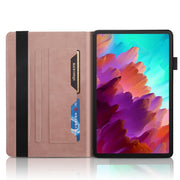For Lenovo Tab P12 / Xiaoxin Pad Pro 12.7 2023 Life Tree Series Horizontal Flip Leather Tablet Case(Rose Gold)
