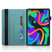 For Lenovo Tab M11 / Xiaoxin Pad 11 2024 Life Tree Series Horizontal Flip Leather Tablet Case(Lake Blue)