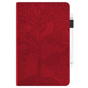 For Lenovo Tab P12 / Xiaoxin Pad Pro 12.7 2025 Life Tree Series Horizontal Flip Leather Tablet Case(Red)