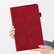 For Lenovo Tab P12 / Xiaoxin Pad Pro 12.7 2025 Life Tree Series Horizontal Flip Leather Tablet Case(Red)