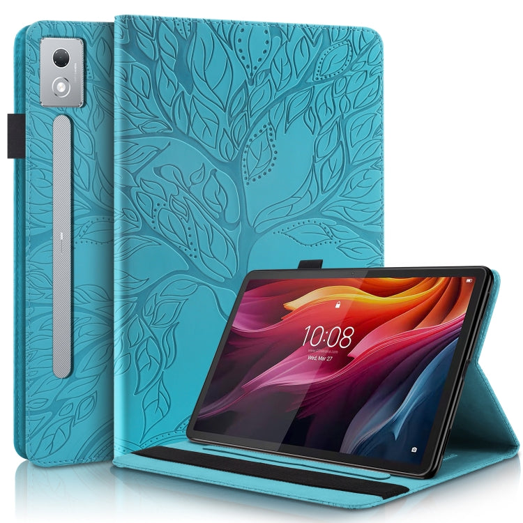 For Lenovo Tab P12 / Xiaoxin Pad Pro 12.7 2025 Life Tree Series Horizontal Flip Leather Tablet Case(Lake Blue) - Lenovo by PMC TechLife | Online Shopping South Africa | PMC TechLife | Buy Now Pay Later Mobicred