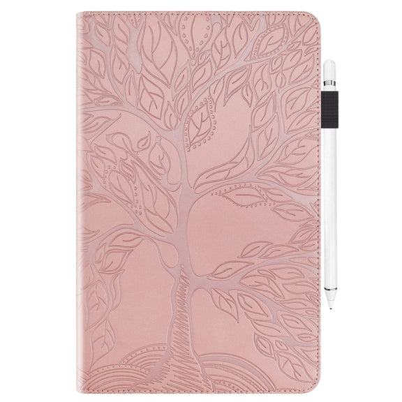 For Lenovo Tab P12 / Xiaoxin Pad Pro 12.7 2025 Life Tree Series Horizontal Flip Leather Tablet Case(Rose Gold)
