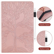 For Lenovo Tab P12 / Xiaoxin Pad Pro 12.7 2025 Life Tree Series Horizontal Flip Leather Tablet Case(Rose Gold)